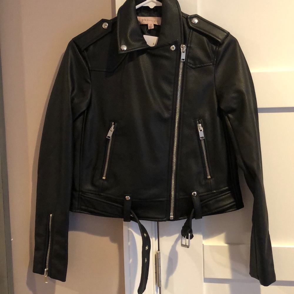 NWT - Philosophy Faux Leather jacket